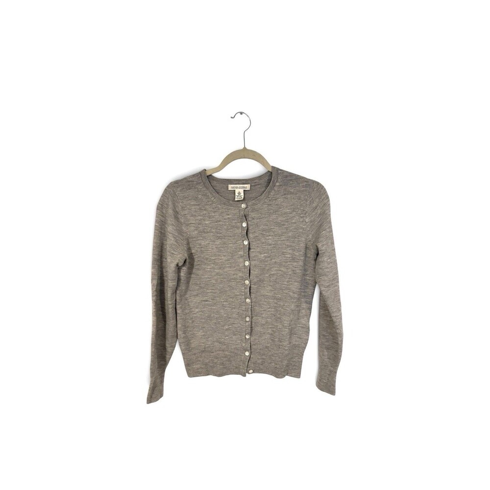 Y2K Banana Republic Gray Women’s Cardigan Sweater Extra Fine Merino Wool S